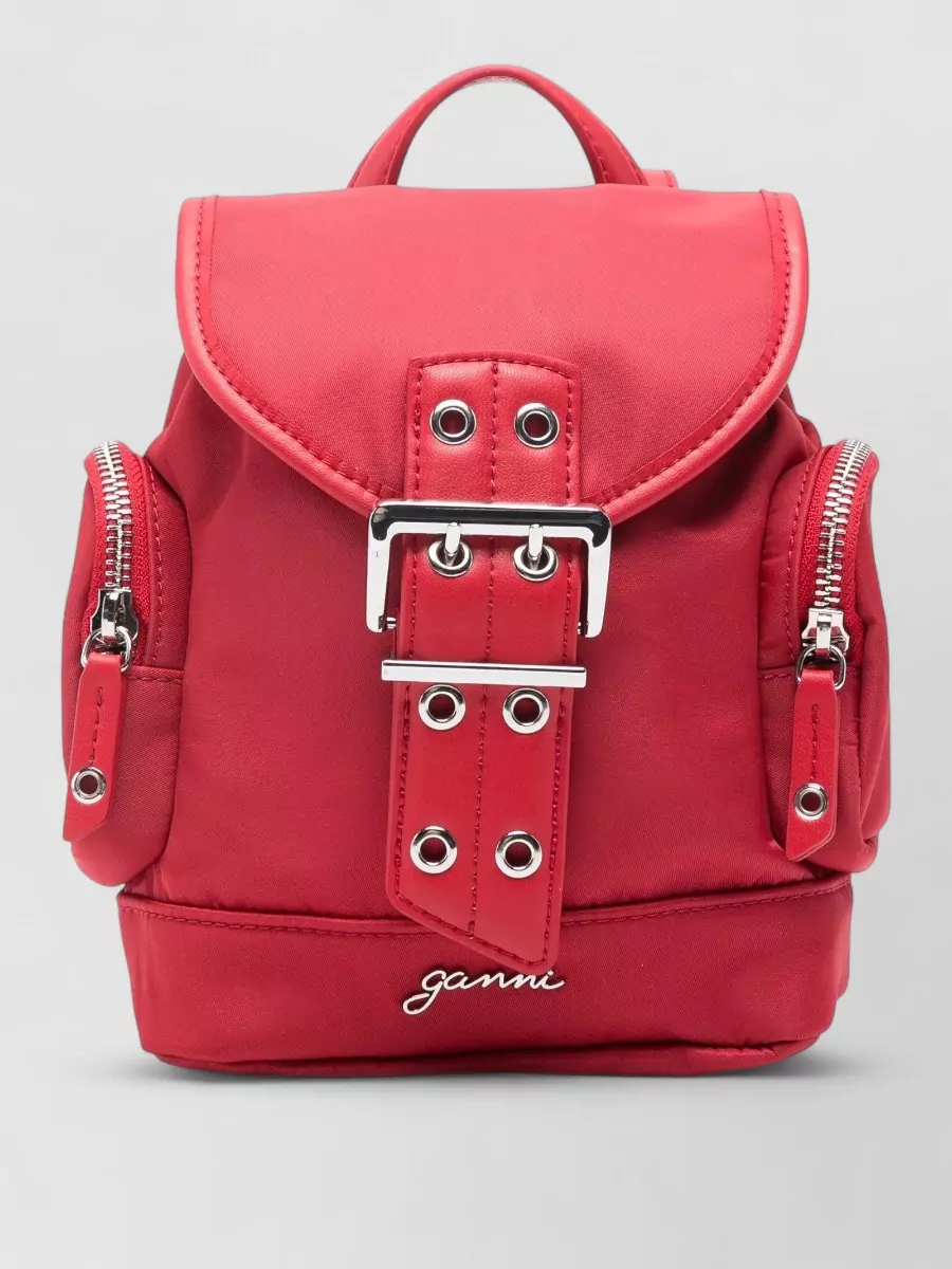 Ganni mini hobo nylon backpack