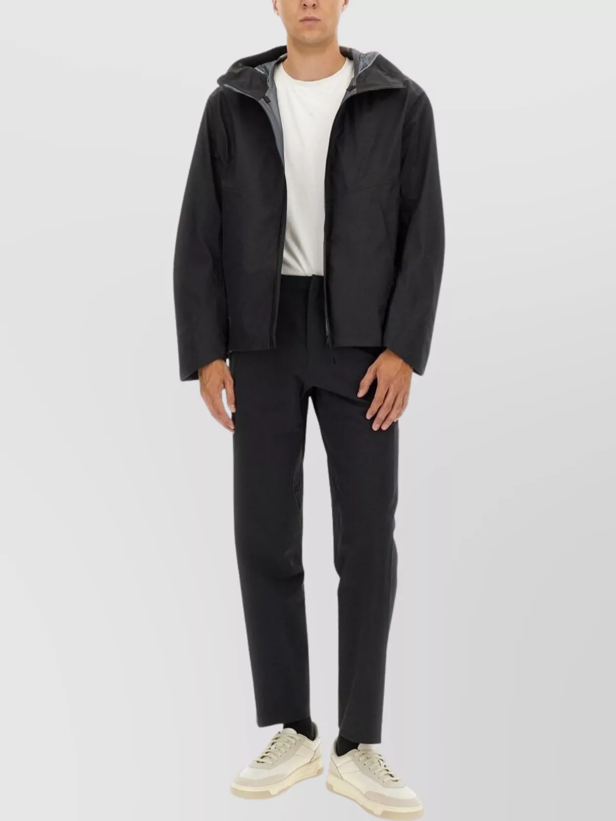 Veilance nylon hooded windbreaker jacket