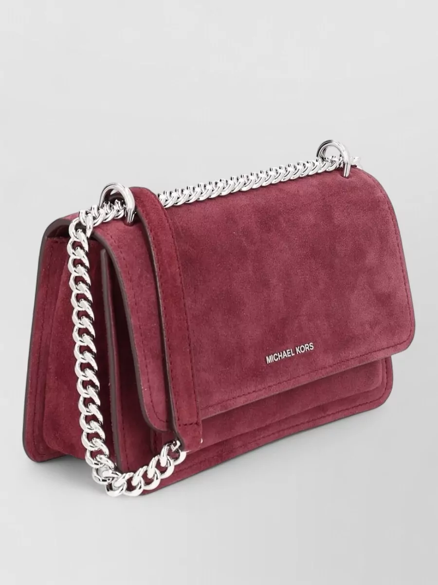Michael Kors Suede Shoulder Bag Chain Strap