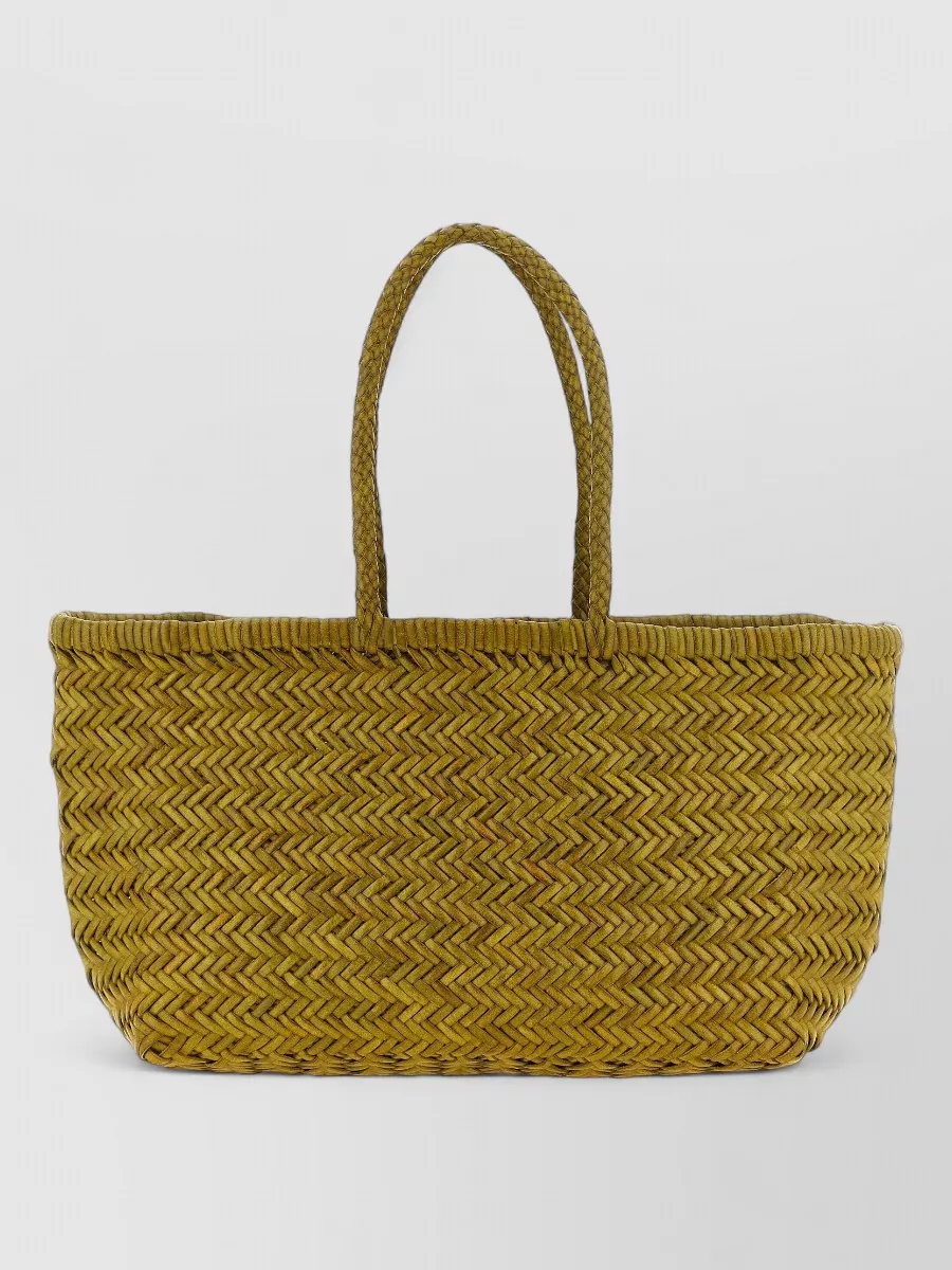Dragon Diffusion bamboo triple jump big leather tote bag
