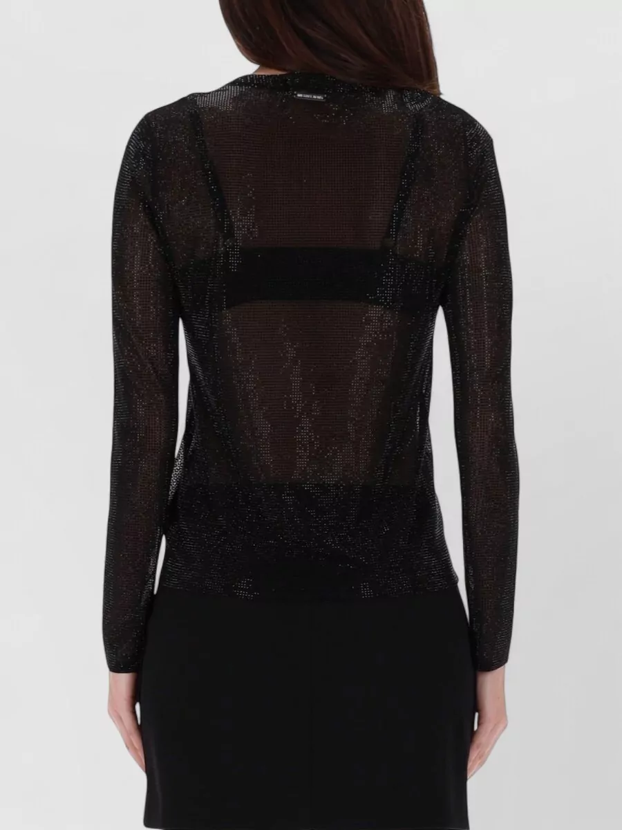 Michael Kors Rhinestone-Embellished Knitted Top