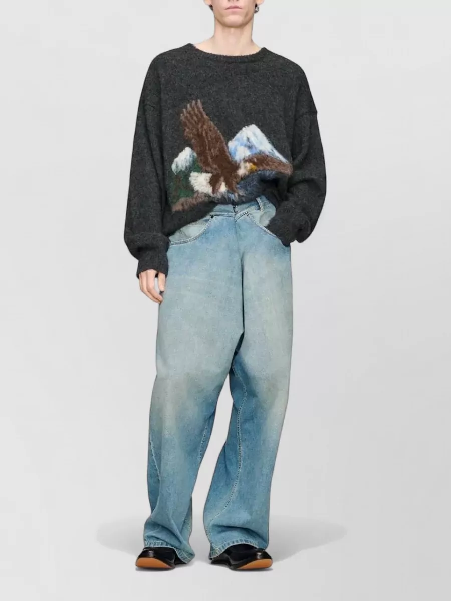 Maison Margiela Denim Wrap Wide-Leg Jeans