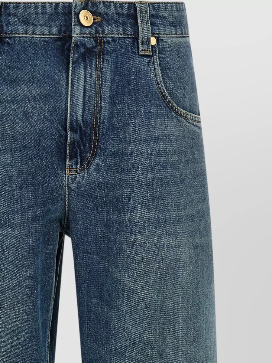 Brunello Cucinelli Denim Wide-Leg Trousers