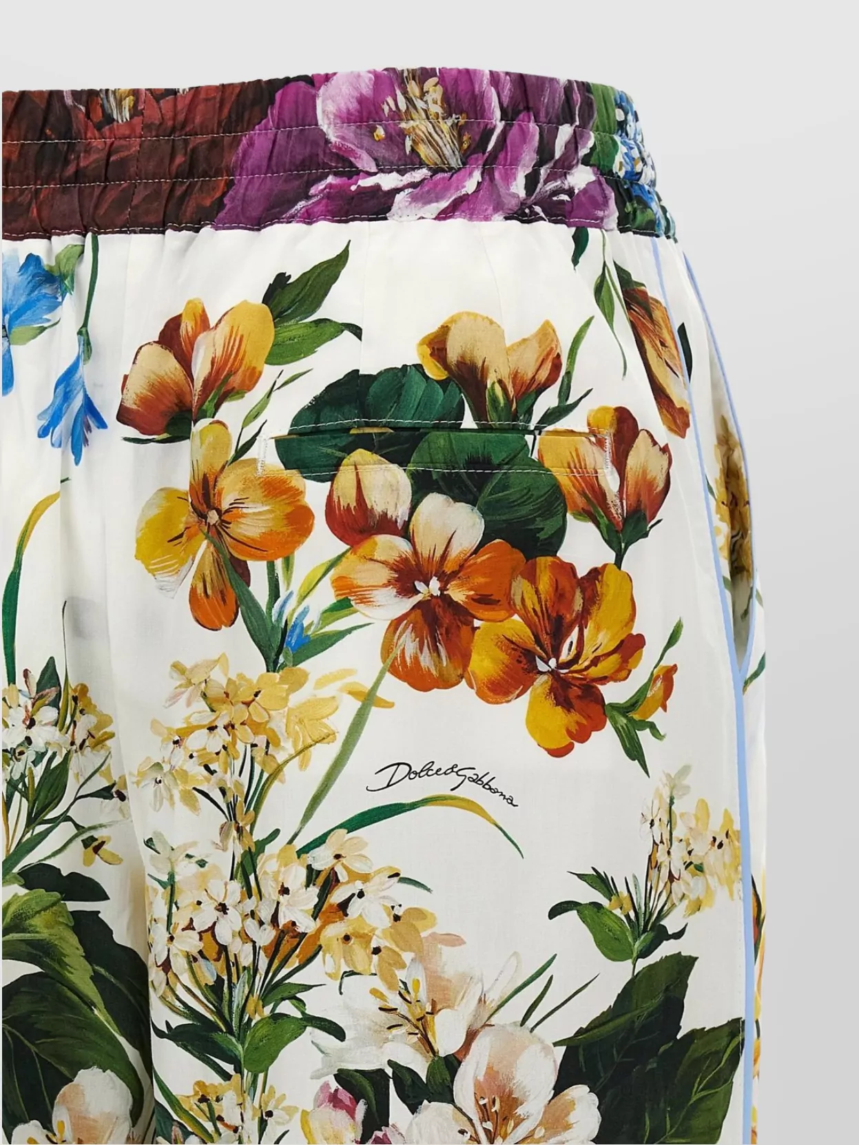 Dolce&Gabbana 'Floral Bouquet' Wide Leg Pajama Pants