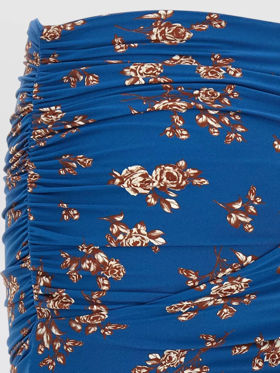 Magda Butrym Floral-Print Draped Swim Mini Skirt