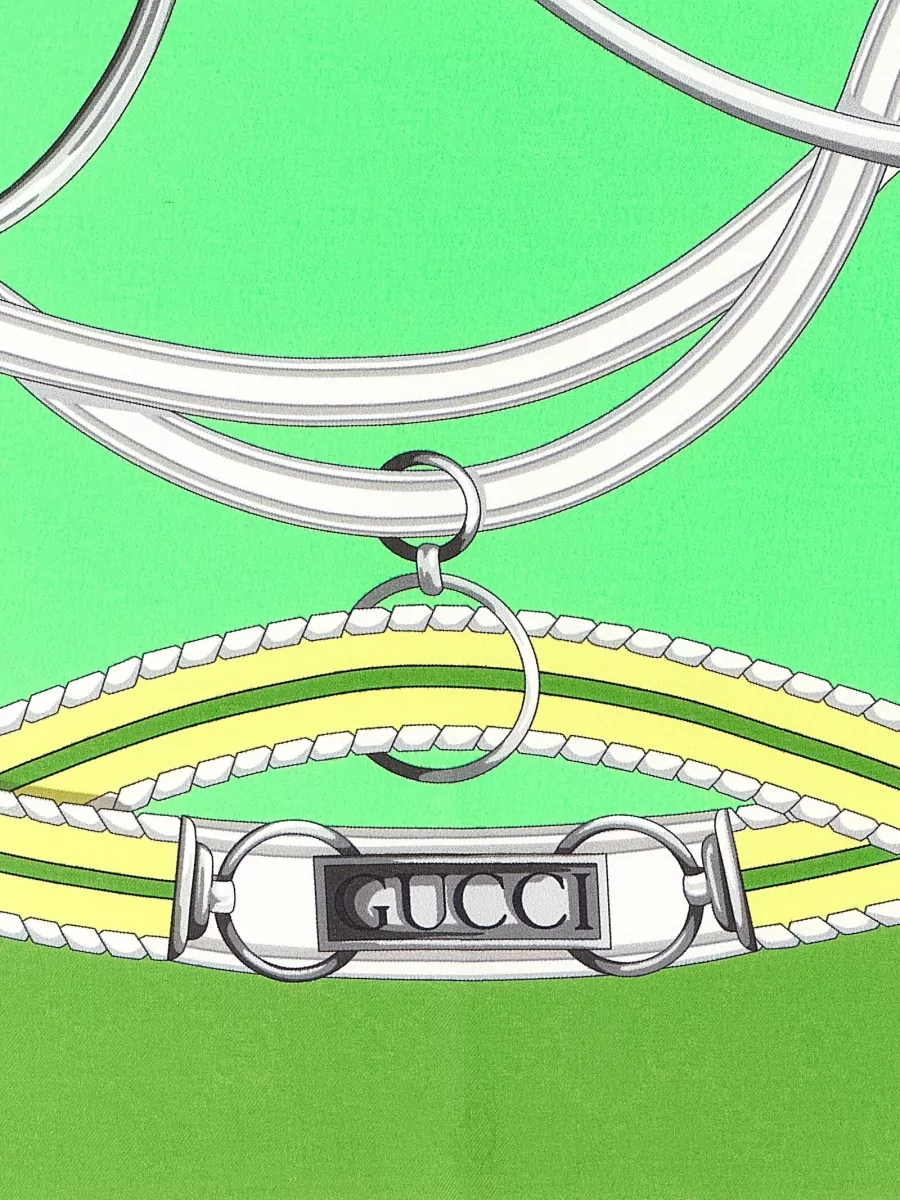 Gucci Silk Logo-Print Scarf