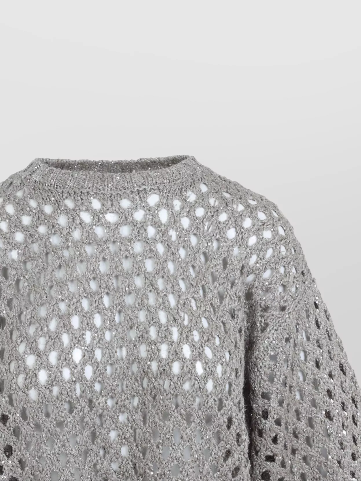 Brunello Cucinelli Mesh Knit Sweater Perforated Design