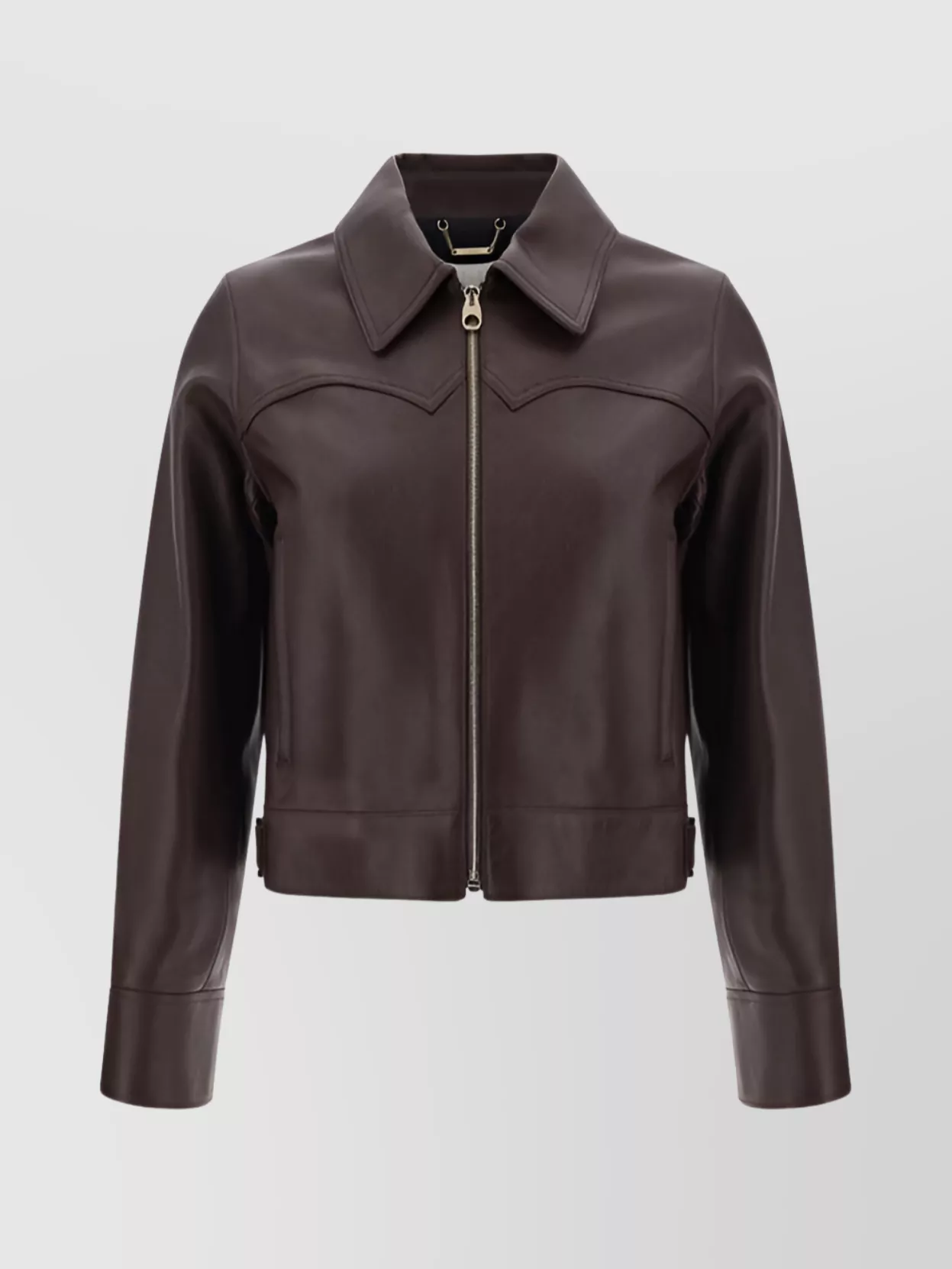 Shop Chloé Leather Jacket Adjustable Straps