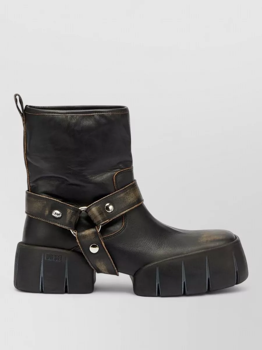 Diesel leather ankle boots