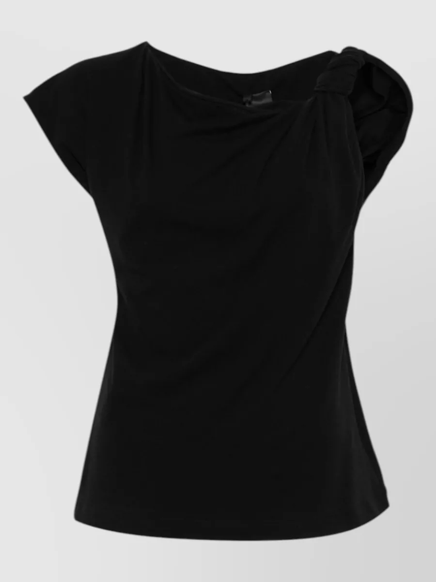 Pinko cotton sleeveless knotted top