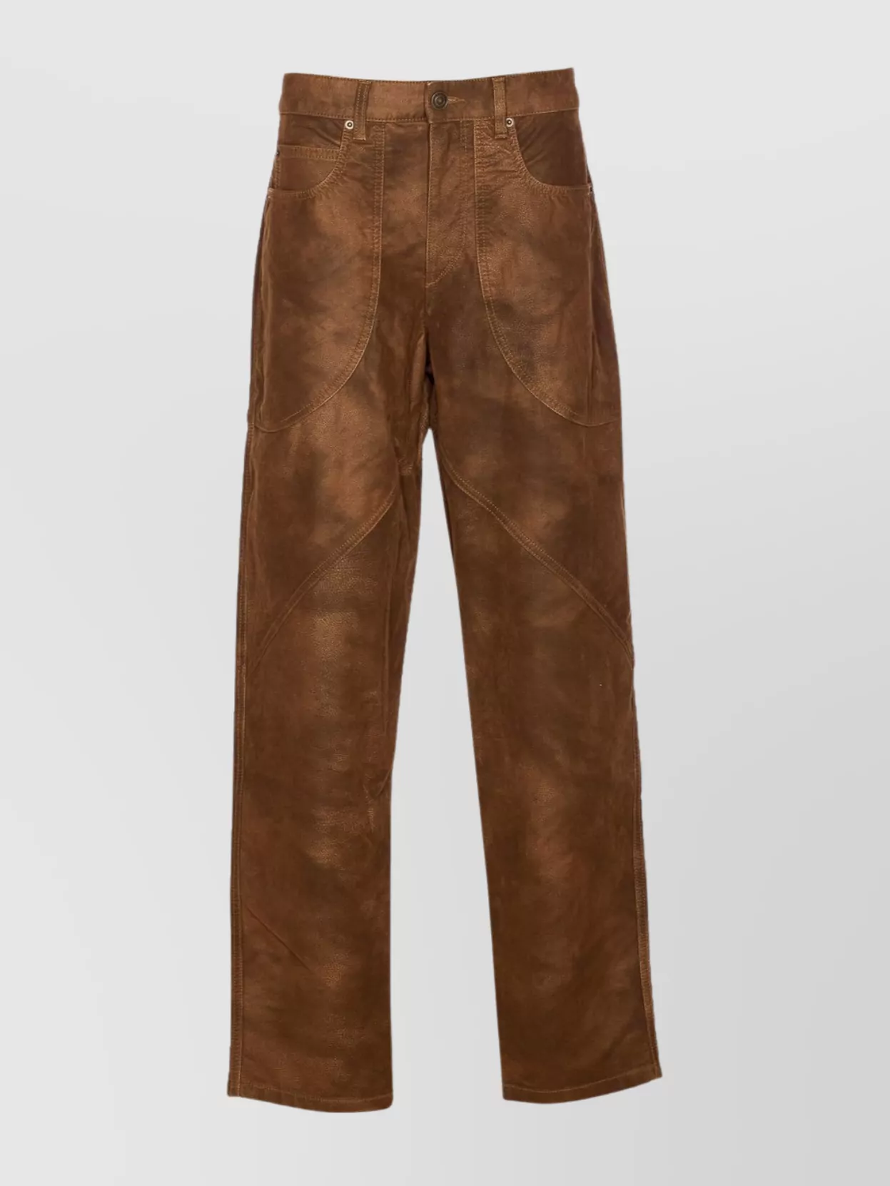 Isabel Marant Étoile Wide Leather Effect Trousers With Multiple Pockets
