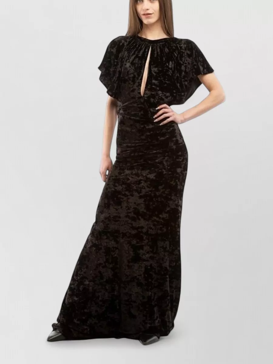 Moschino Lightweight wool blend oversized maxi dress