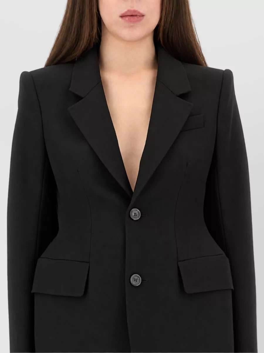 Balenciaga Virgin Wool Hourglass Suit Jacket