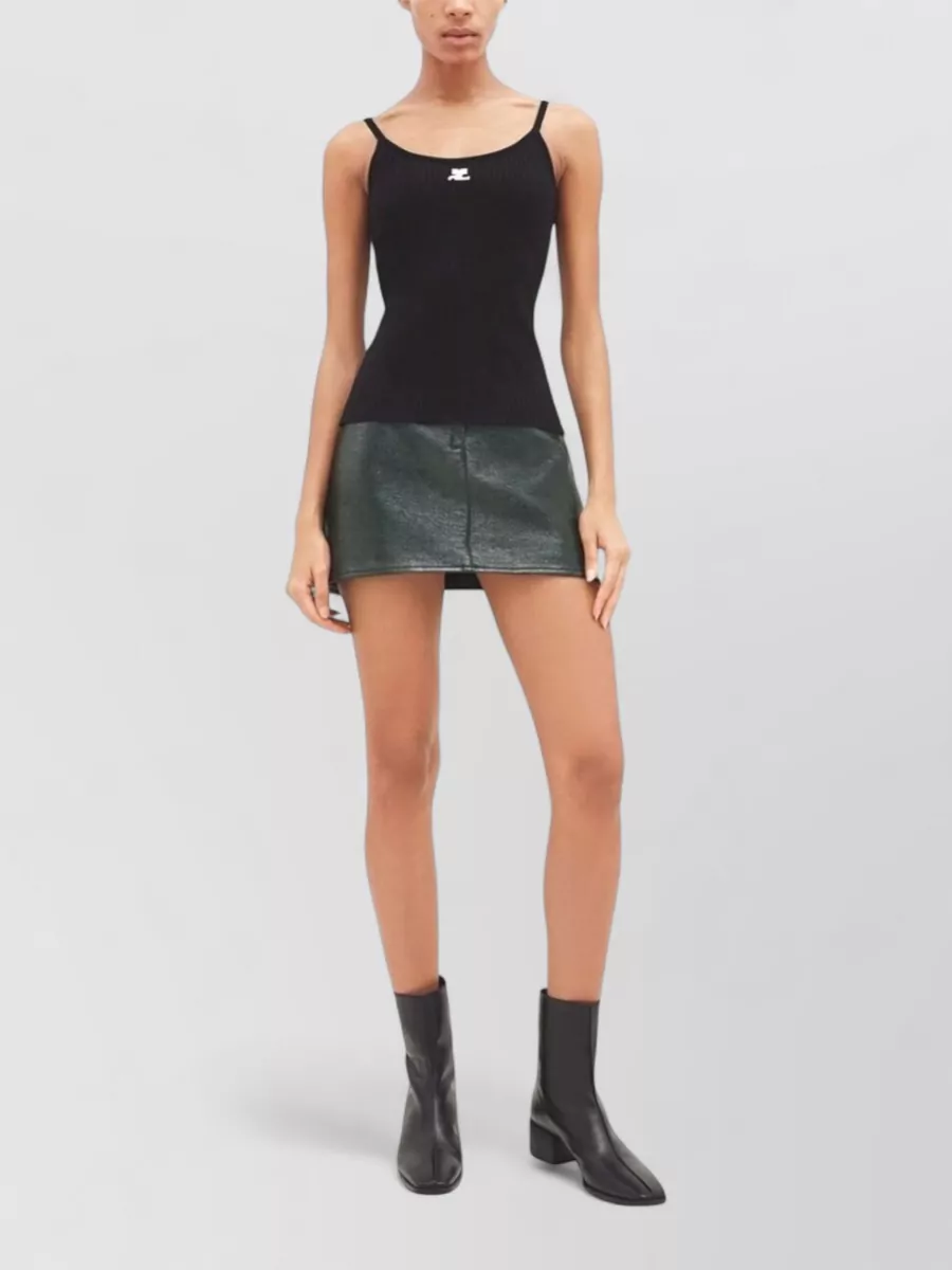 Courrèges Ribbed Knit Tank Top