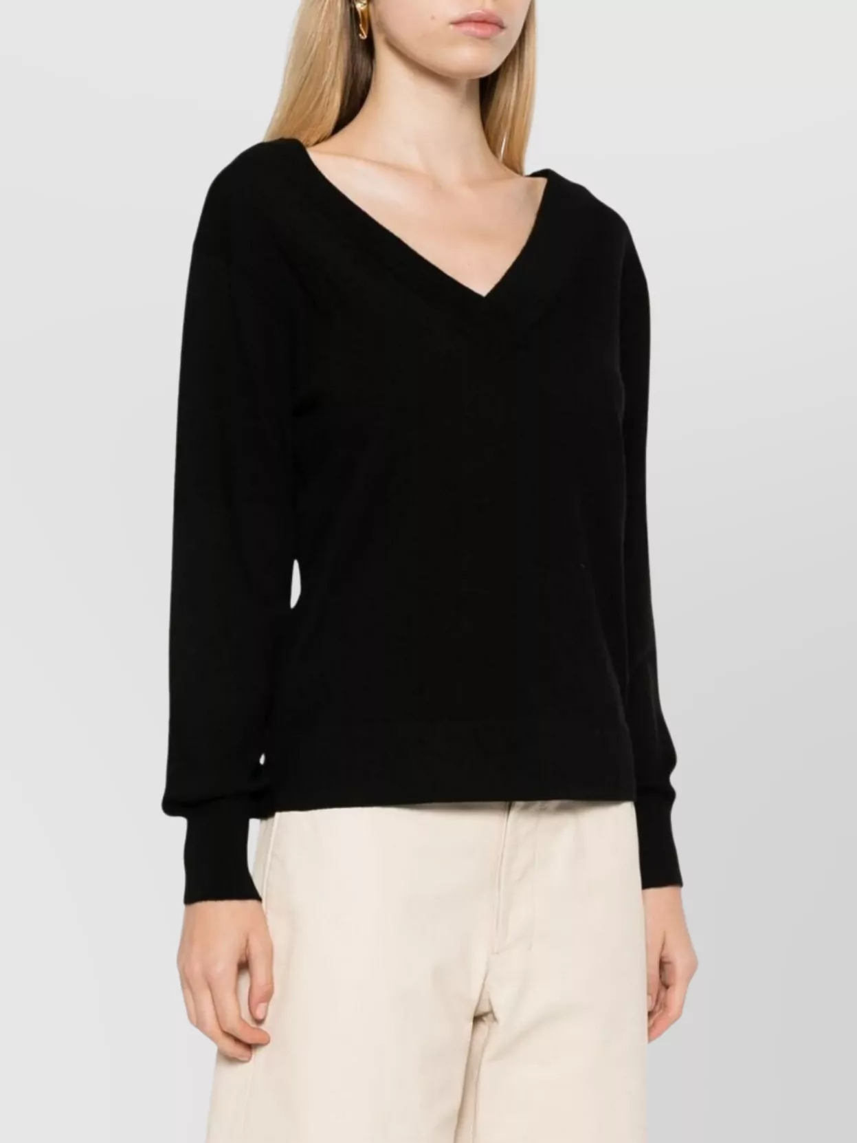 Parosh Long Sleeve Knitwear V-Neckline