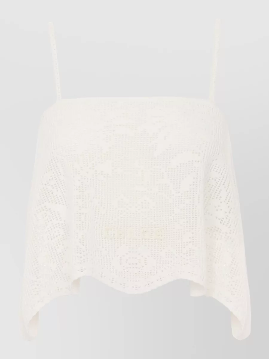 Chloé Crochet-knit cropped top