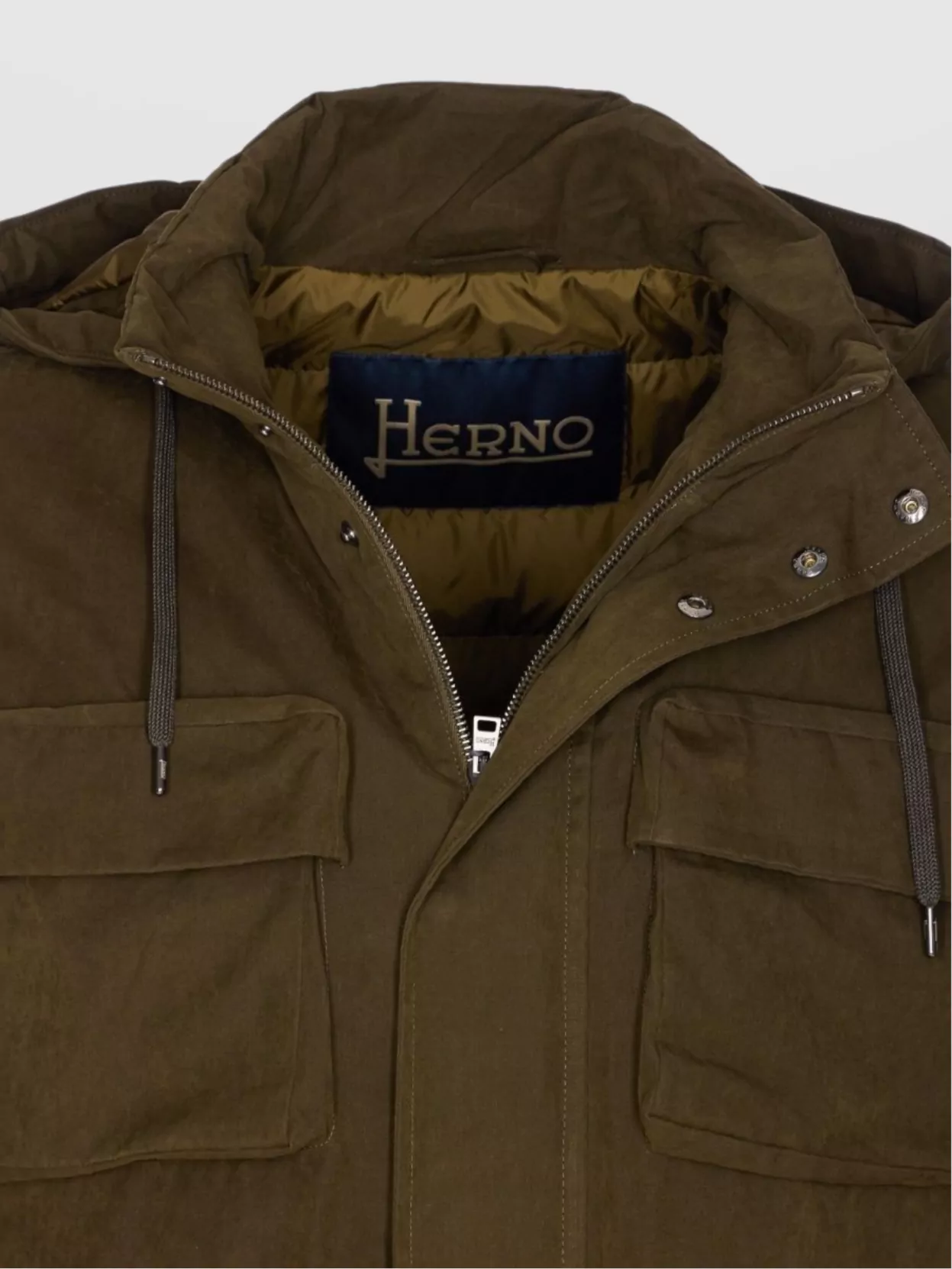 Herno Long Sleeve Hooded Padded Parka Jacket