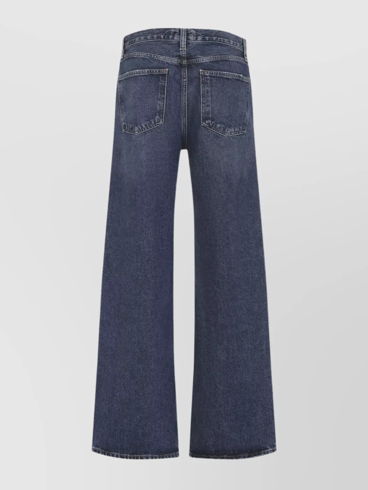 Agolde Cotton Flared Leg Denim Trousers In Blue