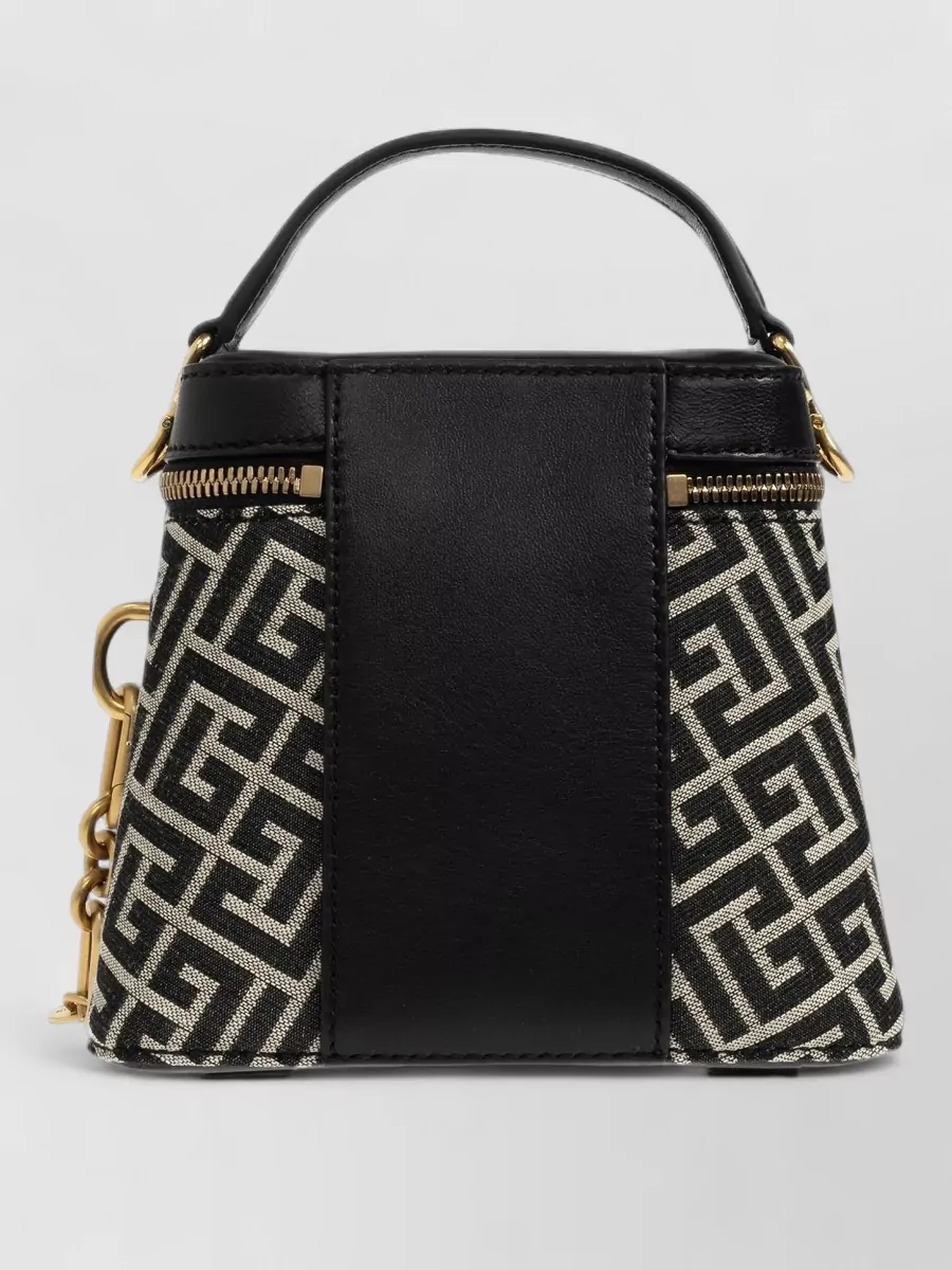 Balmain Pulse Mini Jacquard Canvas Vanity Bag