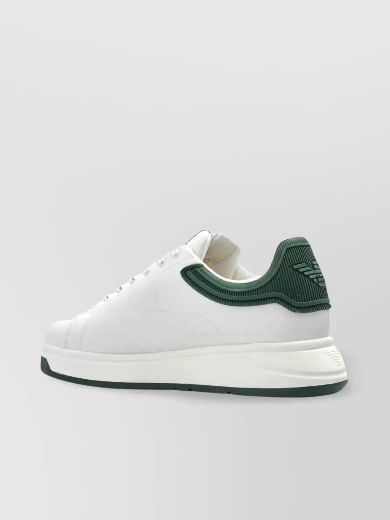 Emporio Armani Heel Tab Flat Sole Round Toe Sneakers