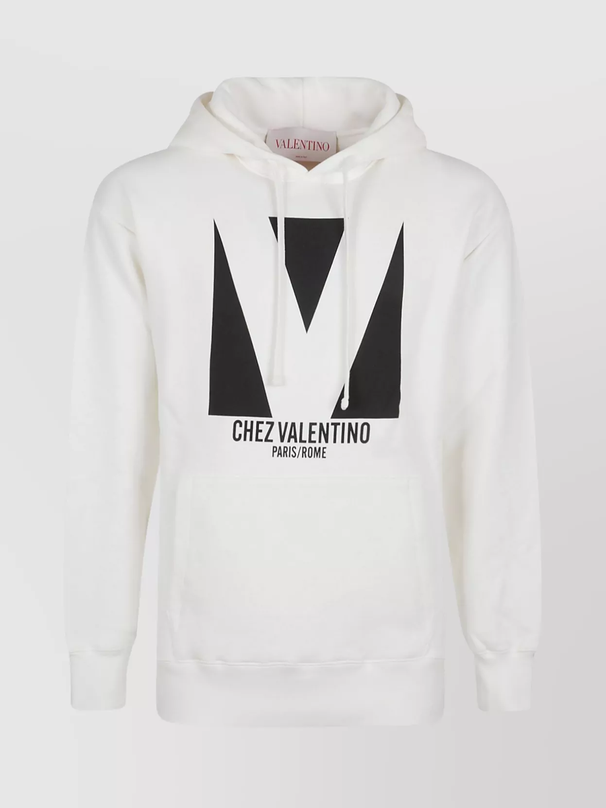 Valentino Hooded Sweatshirt With Pocket And Ribbed Details