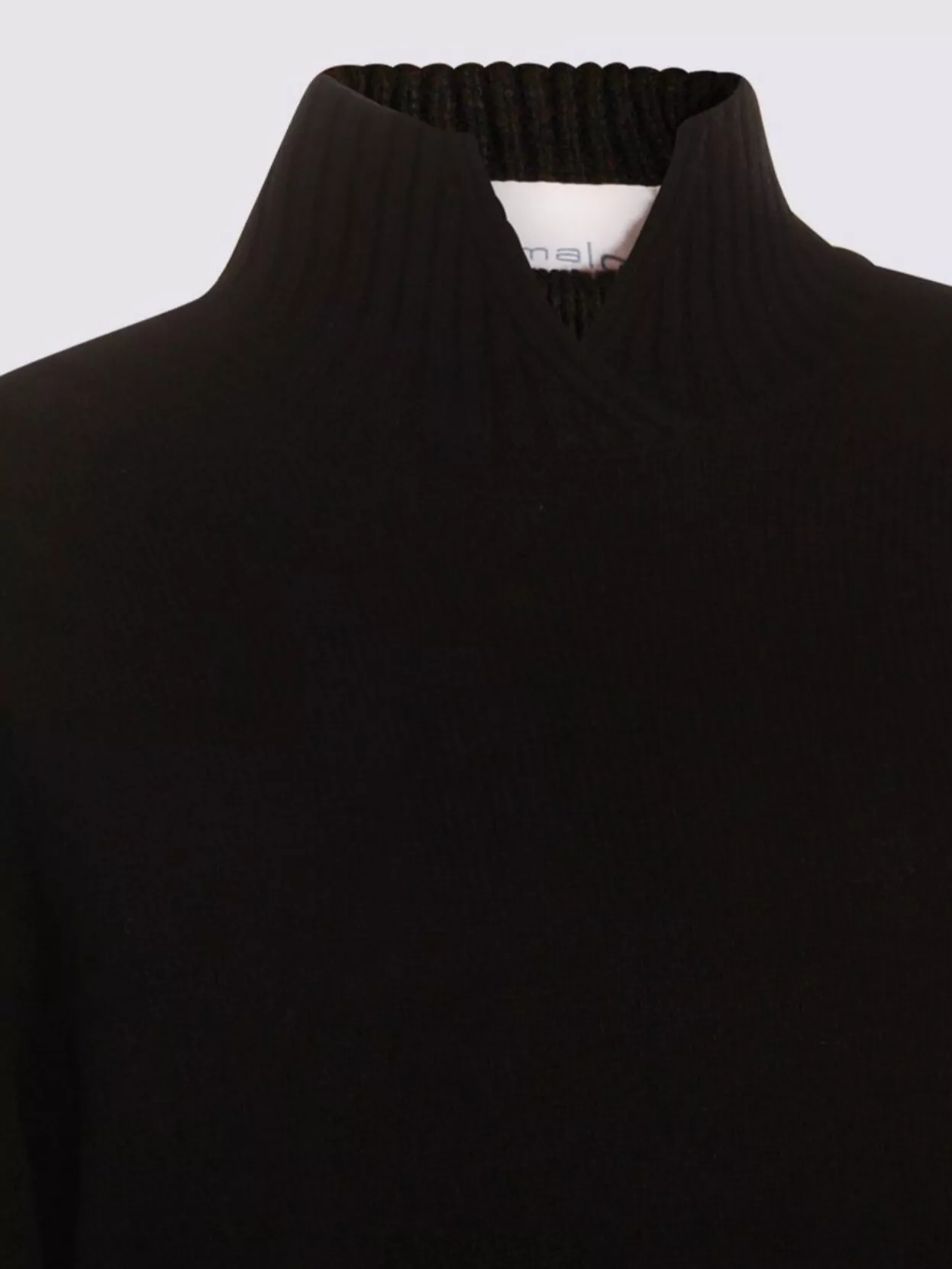 Malo Long Sleeve Knitwear Ribbed Collar
