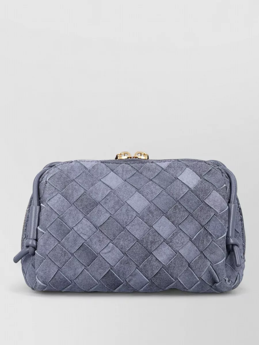 Bottega Veneta Concert Pouch Suede Leather Clutch Bag