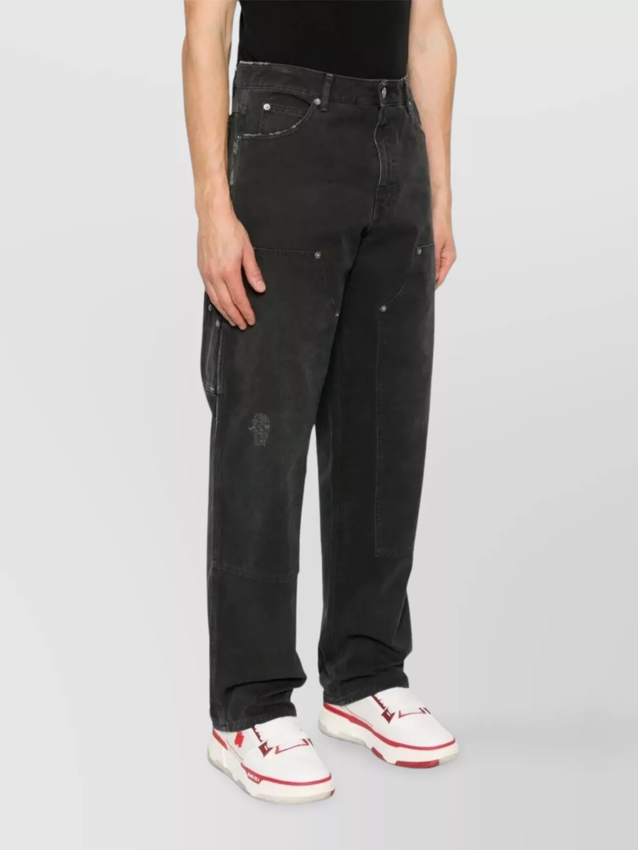 Golden Goose Marley Cotton Destroyed Garment Dyed Pants