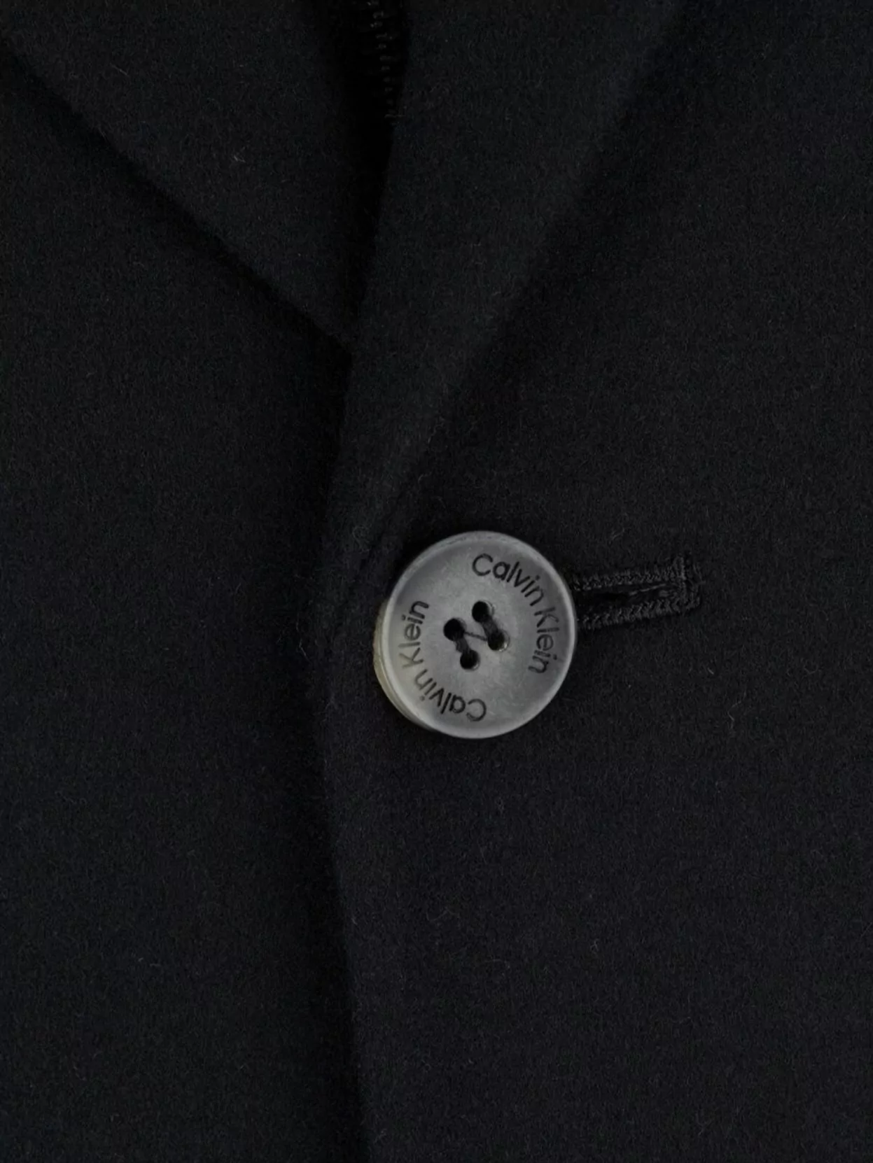 Calvin Klein Lapel Coat Button Detailing