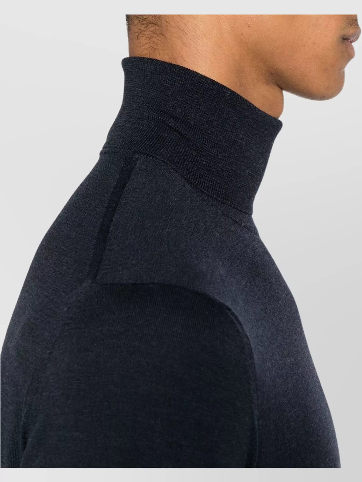 Zanone Ribbed Turtleneck Sweater Long Sleeves