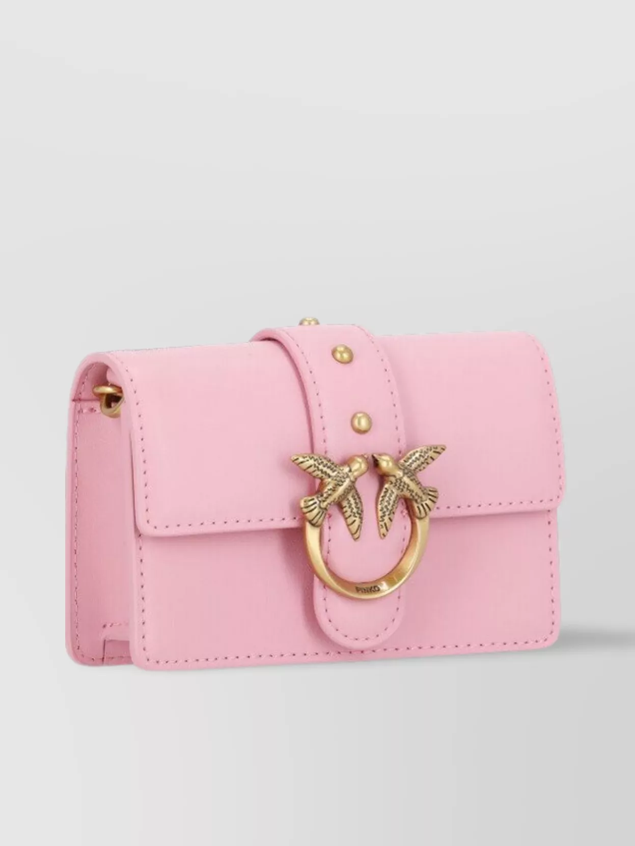 Pinko Leather Bird Chain Shoulder Bag