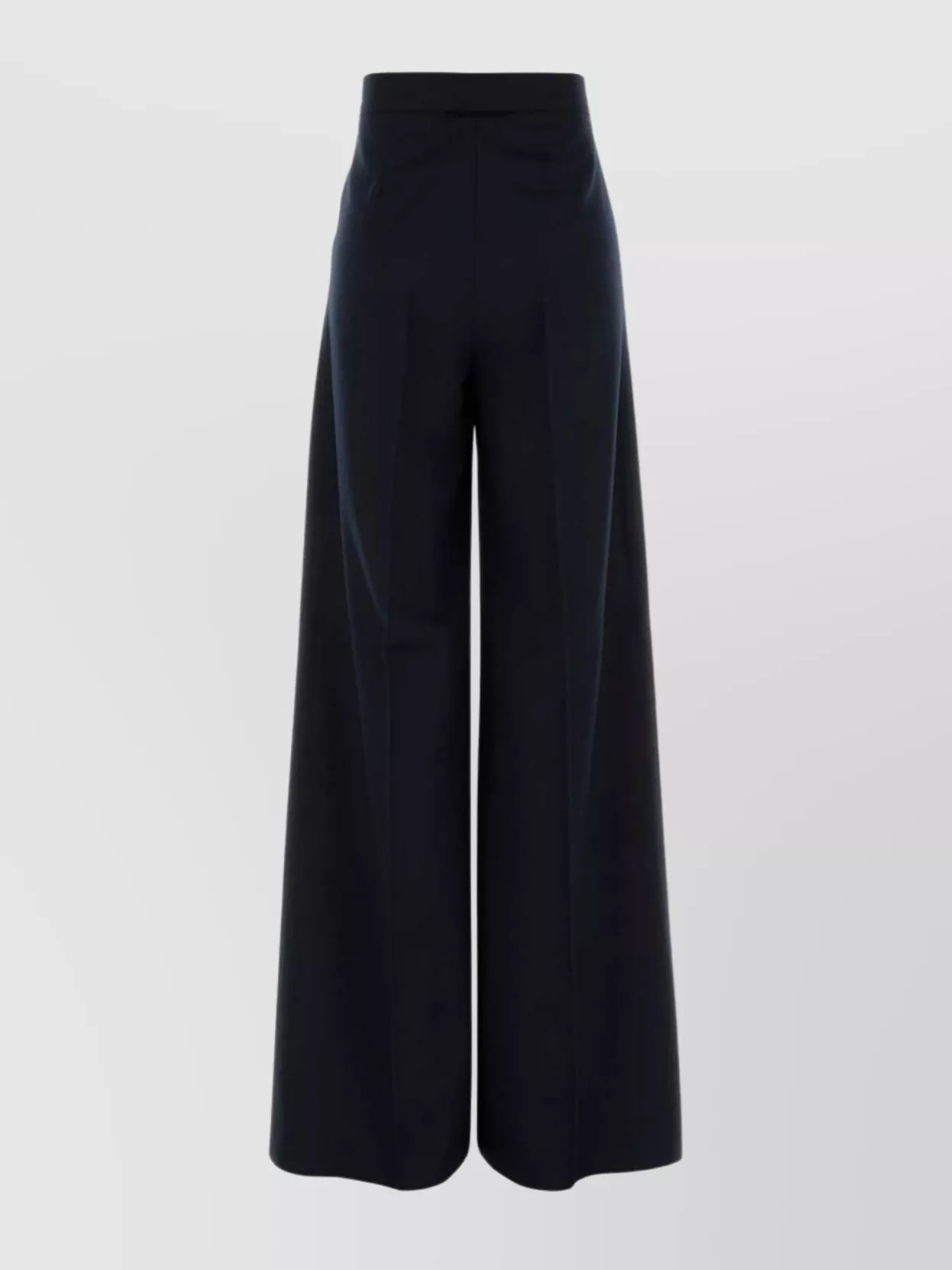 Max Mara High Waist Wide-leg Pleated Trousers In Black