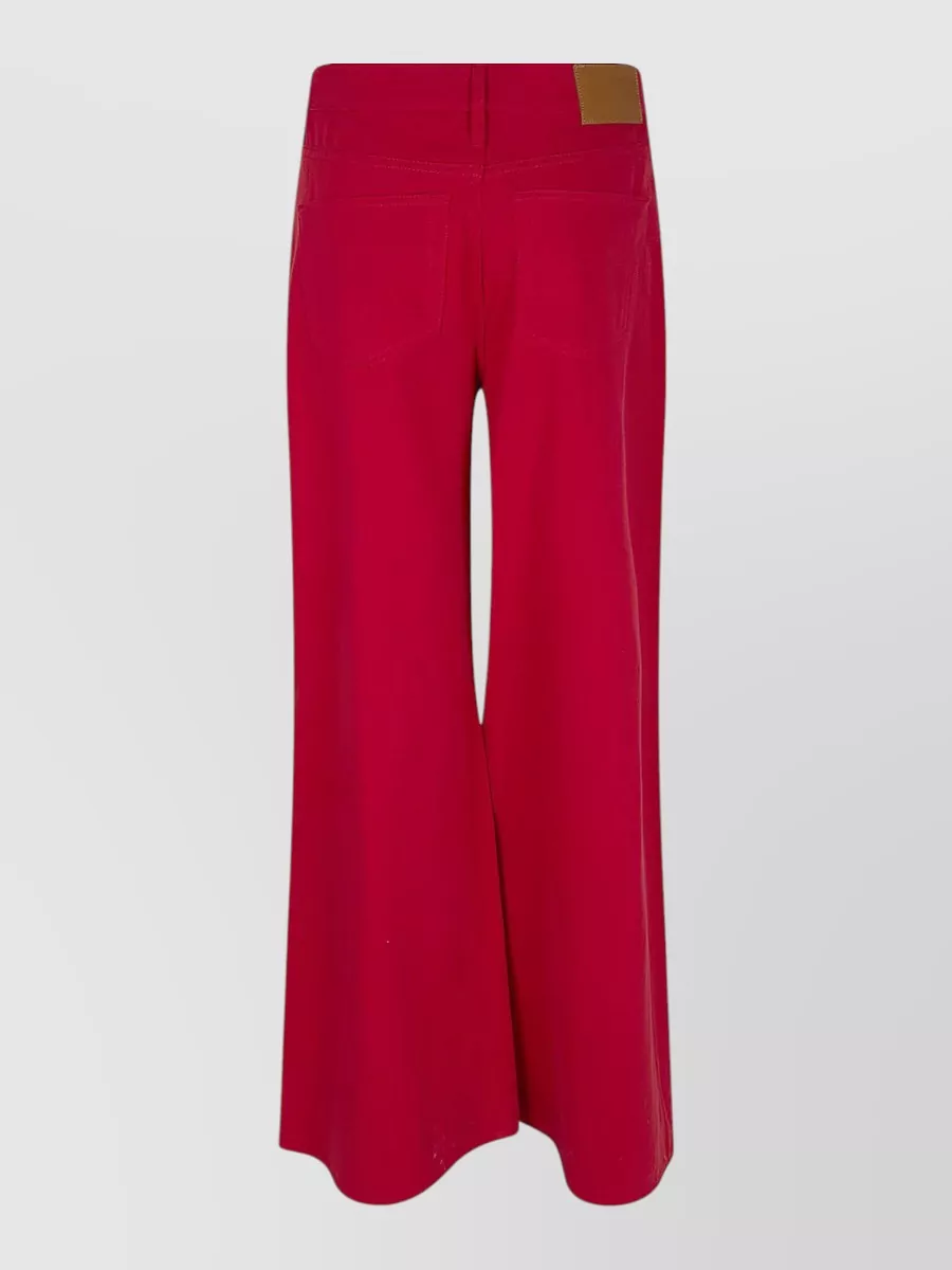 Ralph Lauren Denim High-Rise Wide-Leg Full-Length Trousers