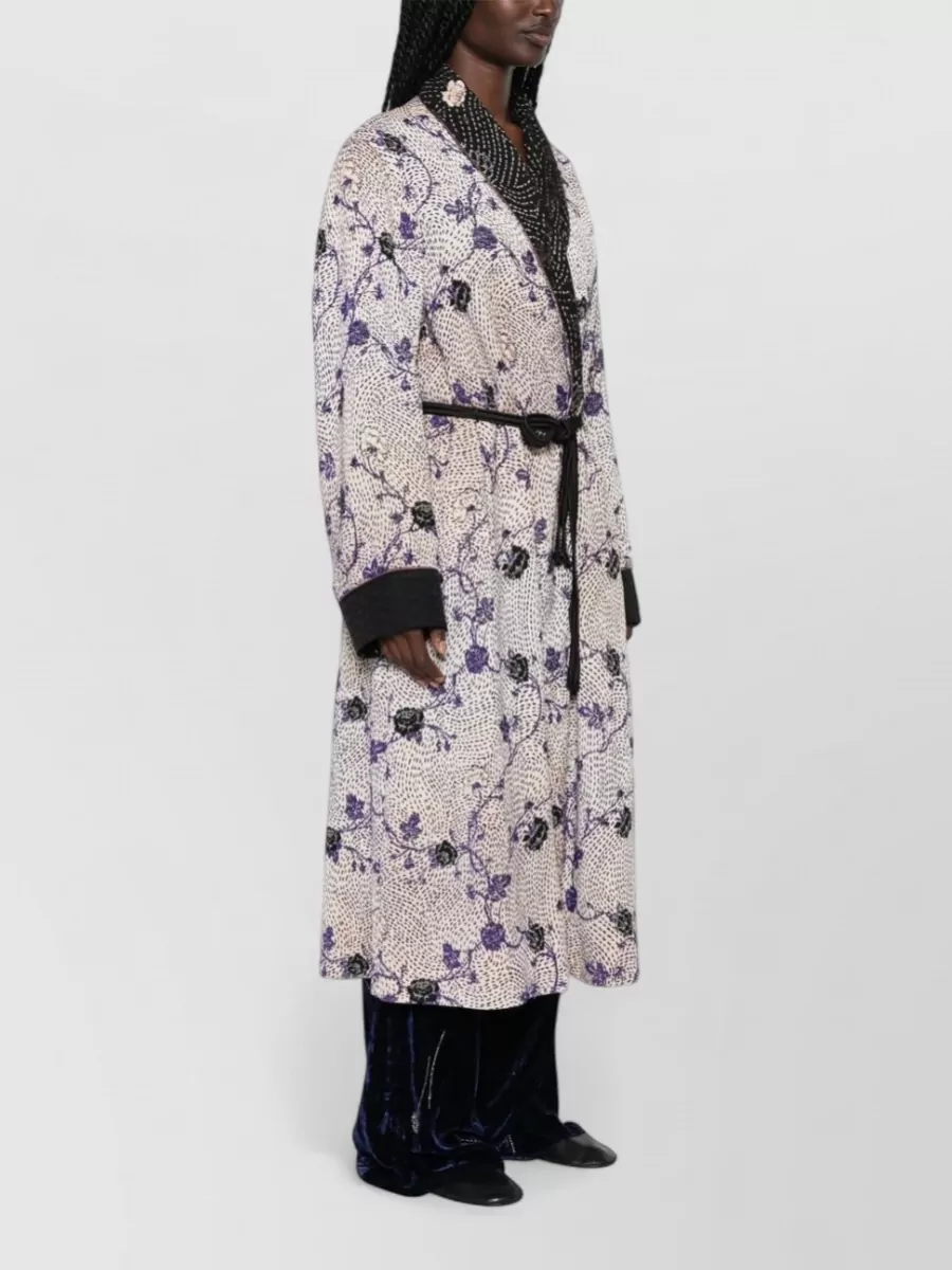 Forte Forte Floral Print Long Dressing Gown