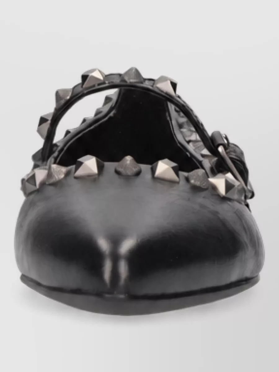 Ash leather ballerina flats