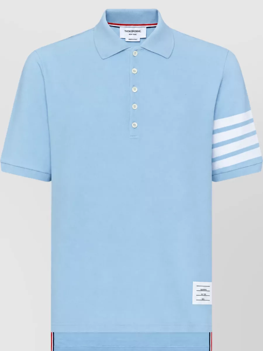 Thom Browne Striped Cotton Polo Shirt