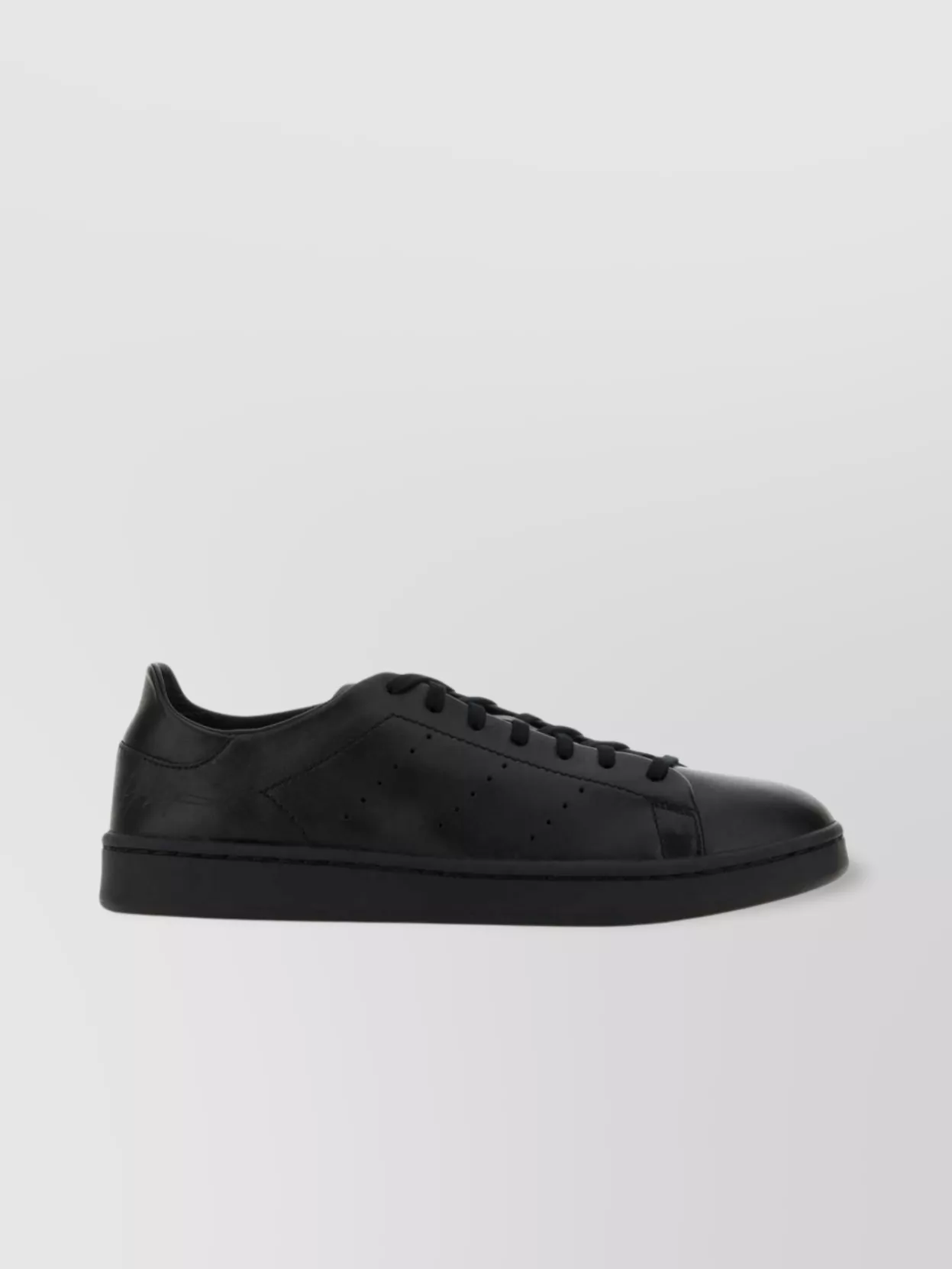 Shop Y3 Yamamoto Black Leather Stan Smith Sneakers