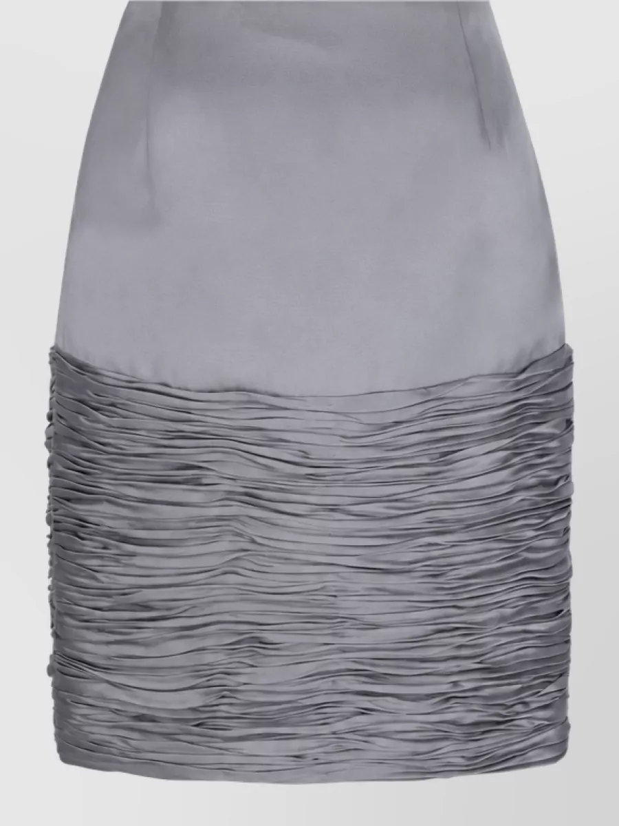 Valentino Garavani Draped Bow Satin Cady Knee-Length Skirt