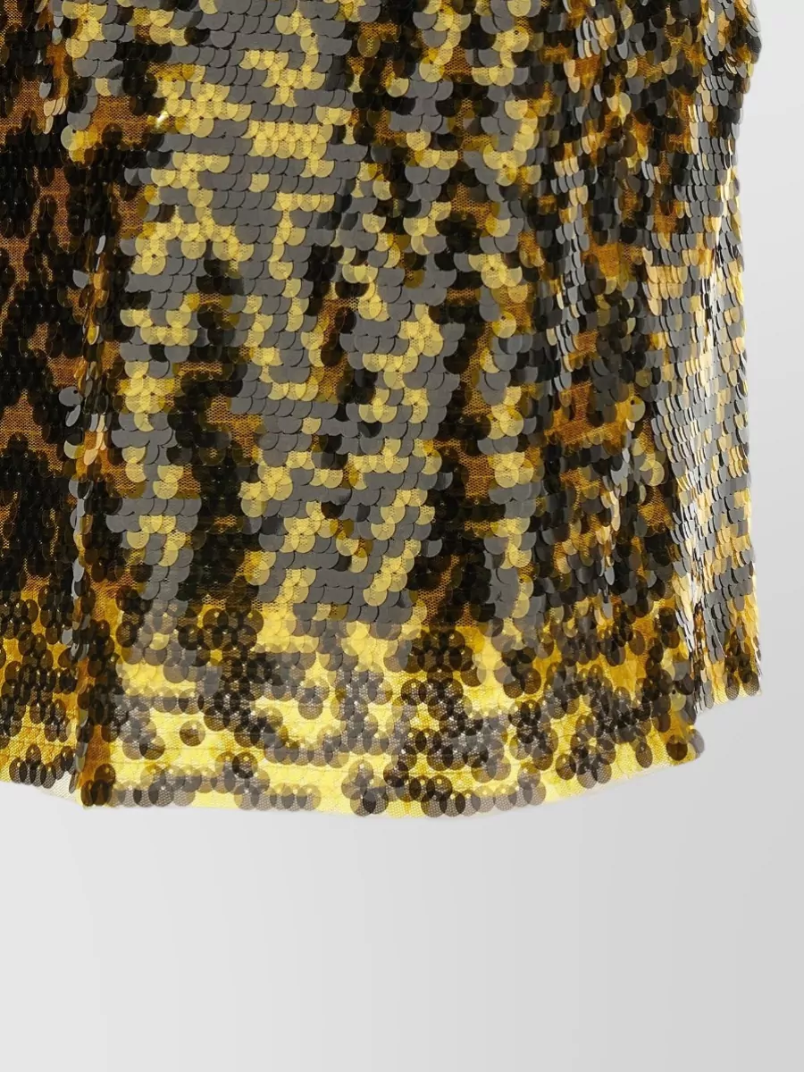 Staud Sequined Cropped Square-Neck Top