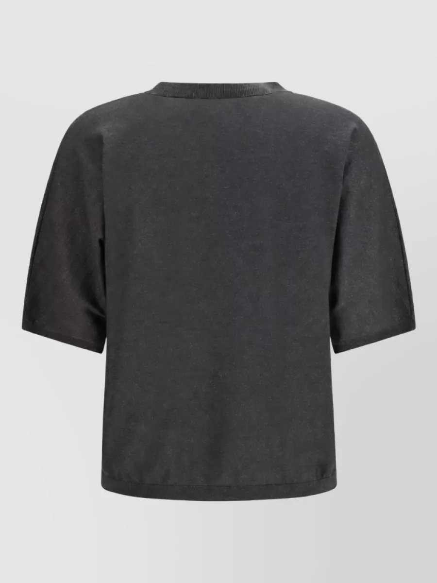 Brunello Cucinelli Cashmere Silk Short-Sleeve Sweater