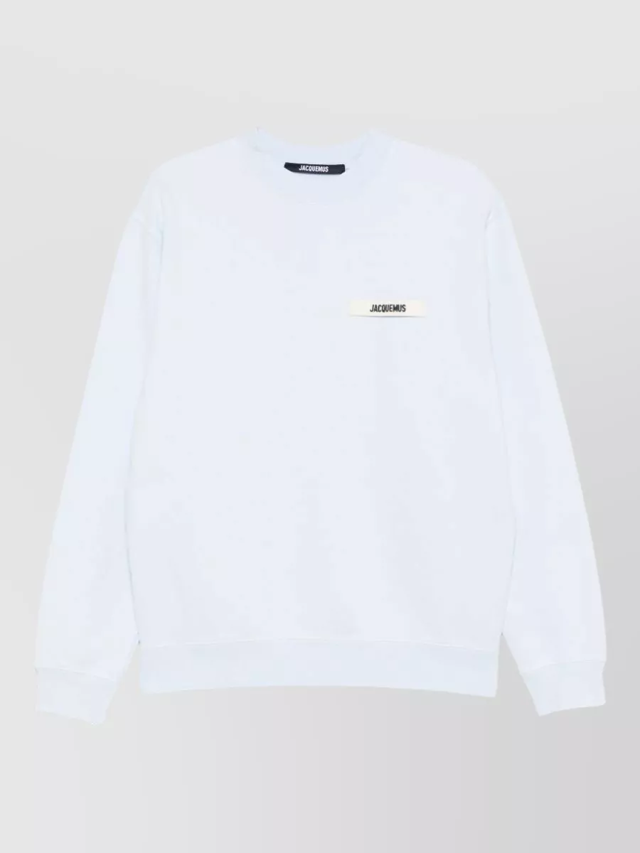 Jacquemus cotton relaxed-fit logo-embroidered crewneck sweatshirt
