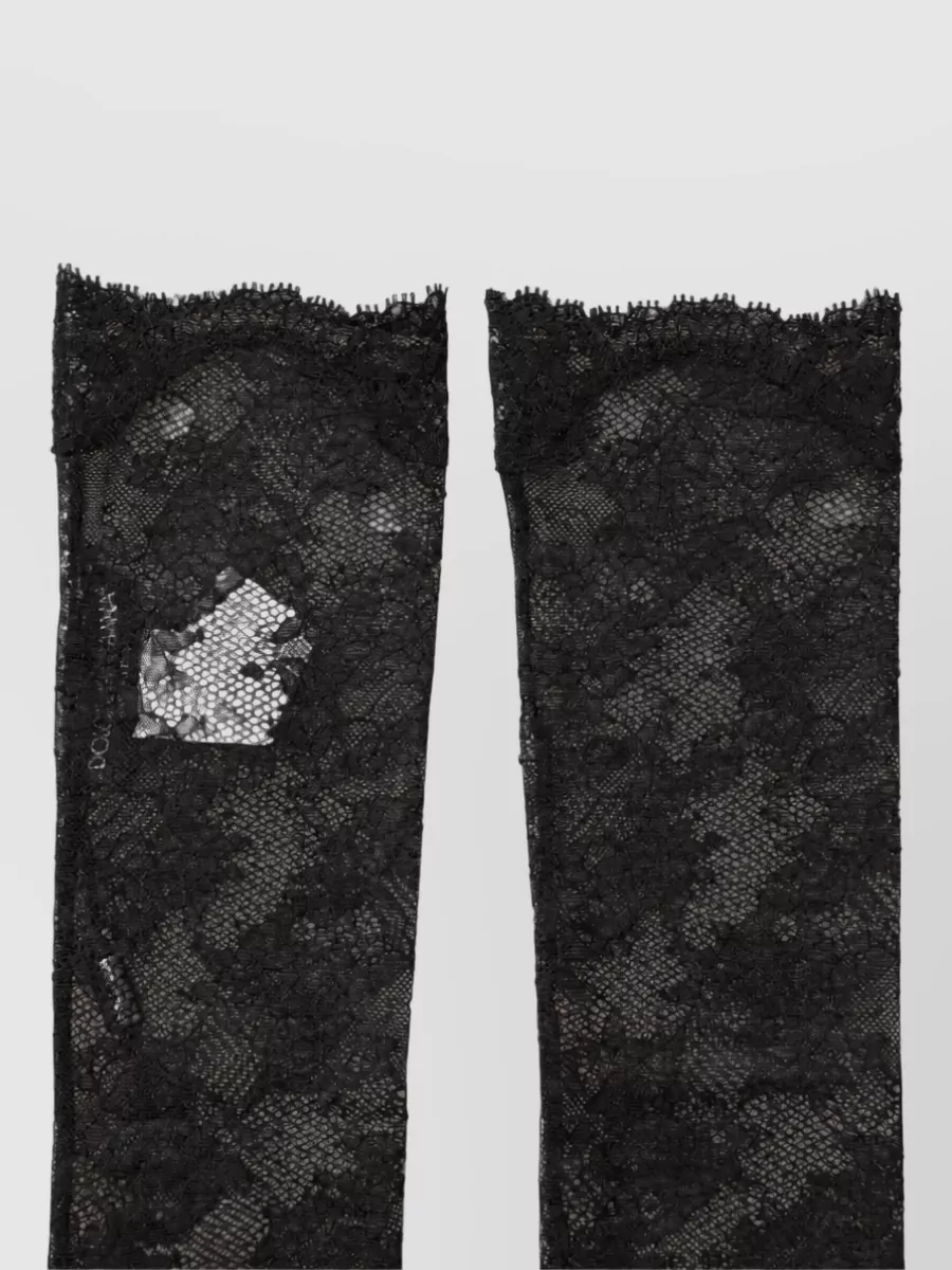 Dolce&Gabbana Floral Lace Knee Socks