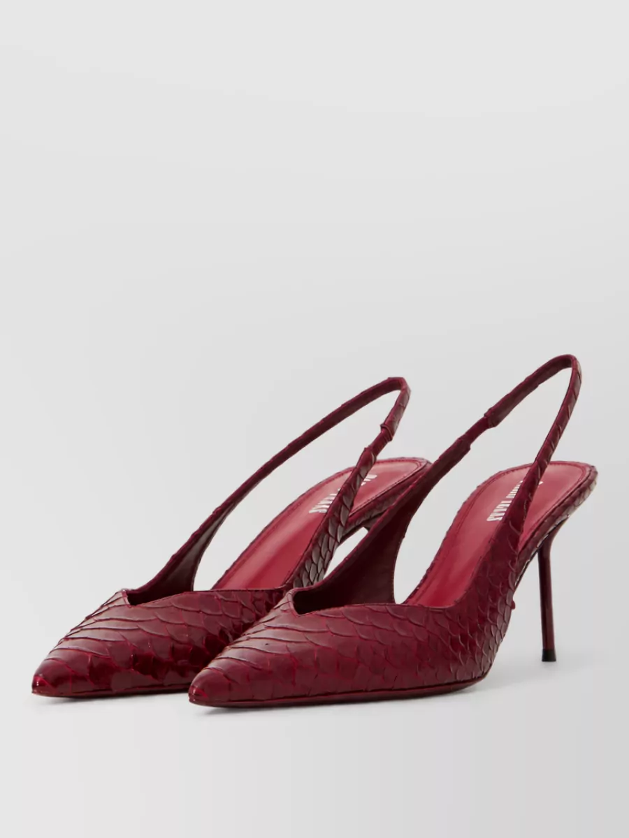Paris Texas leather slingback mules