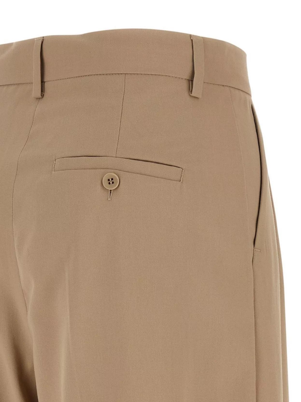 Weekend Max Mara Front Pleated Wide Leg Trousers With Belt Loops In Brown