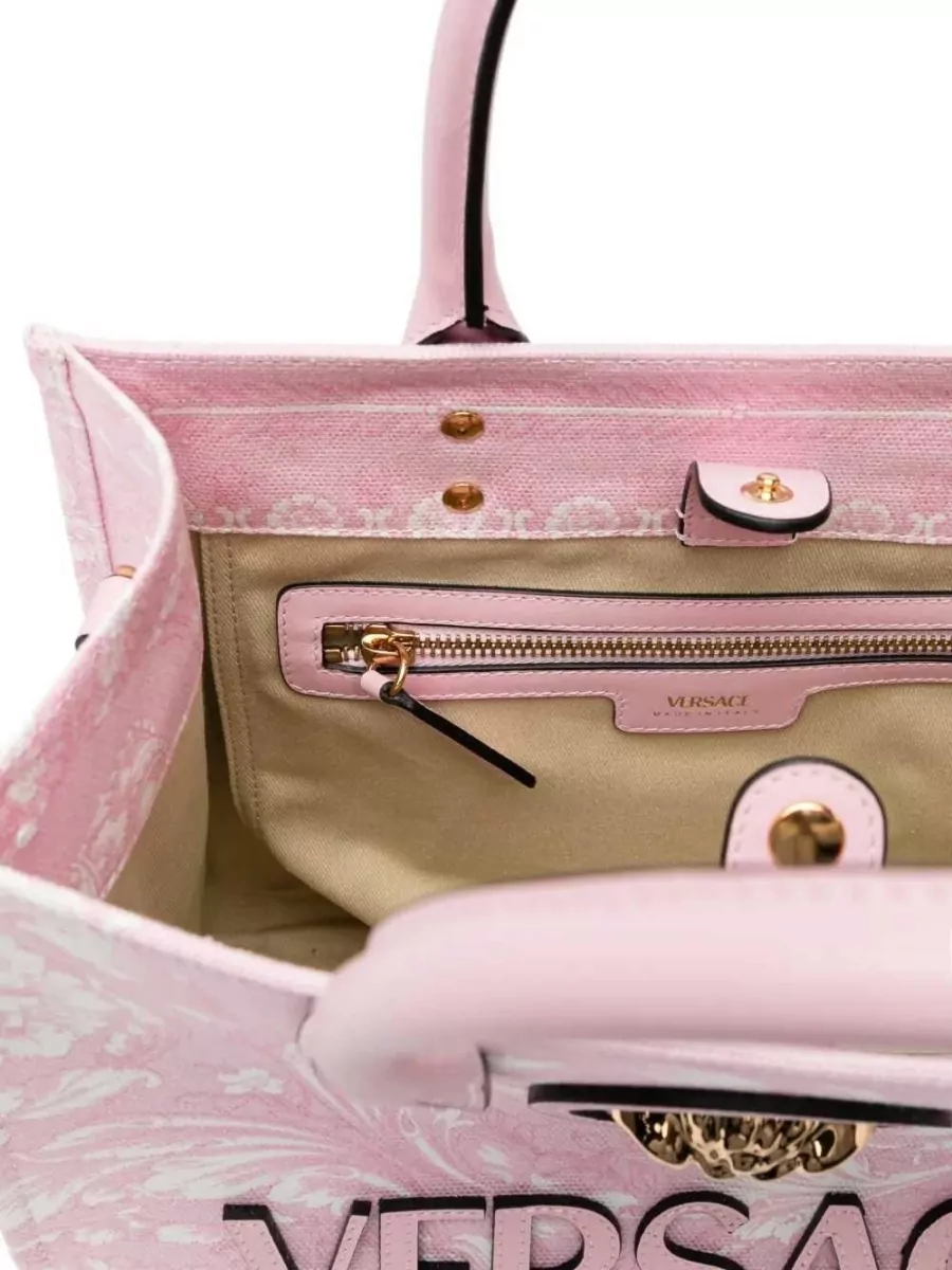 Versace La Medusa Small Leather Tote Bag