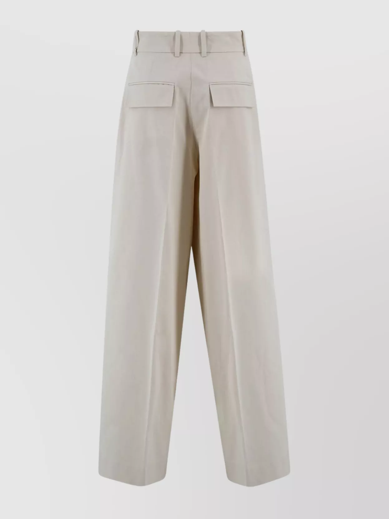P.a.r.o.s.h Relaxed Wide Leg Trousers Pockets In Neutral