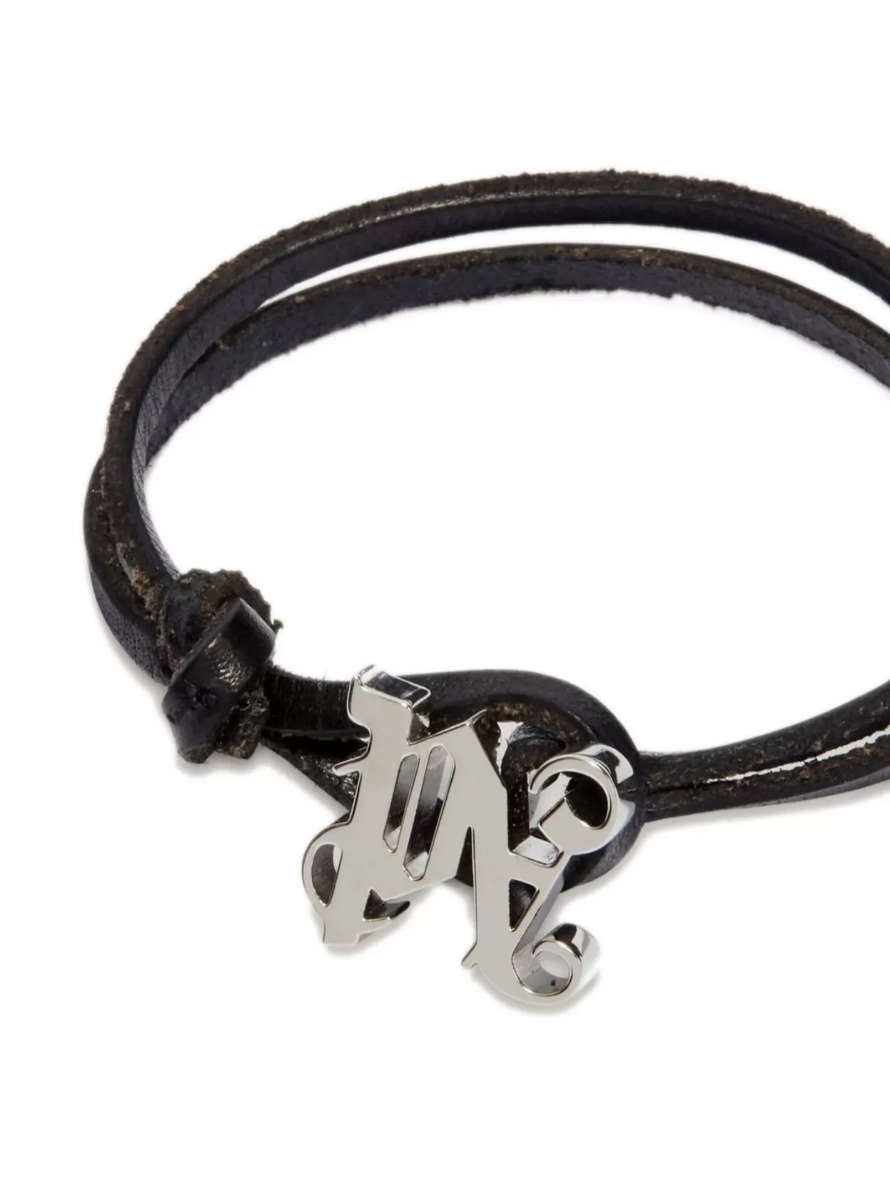 Palm Angels Monogram Leather Cord Bracelet