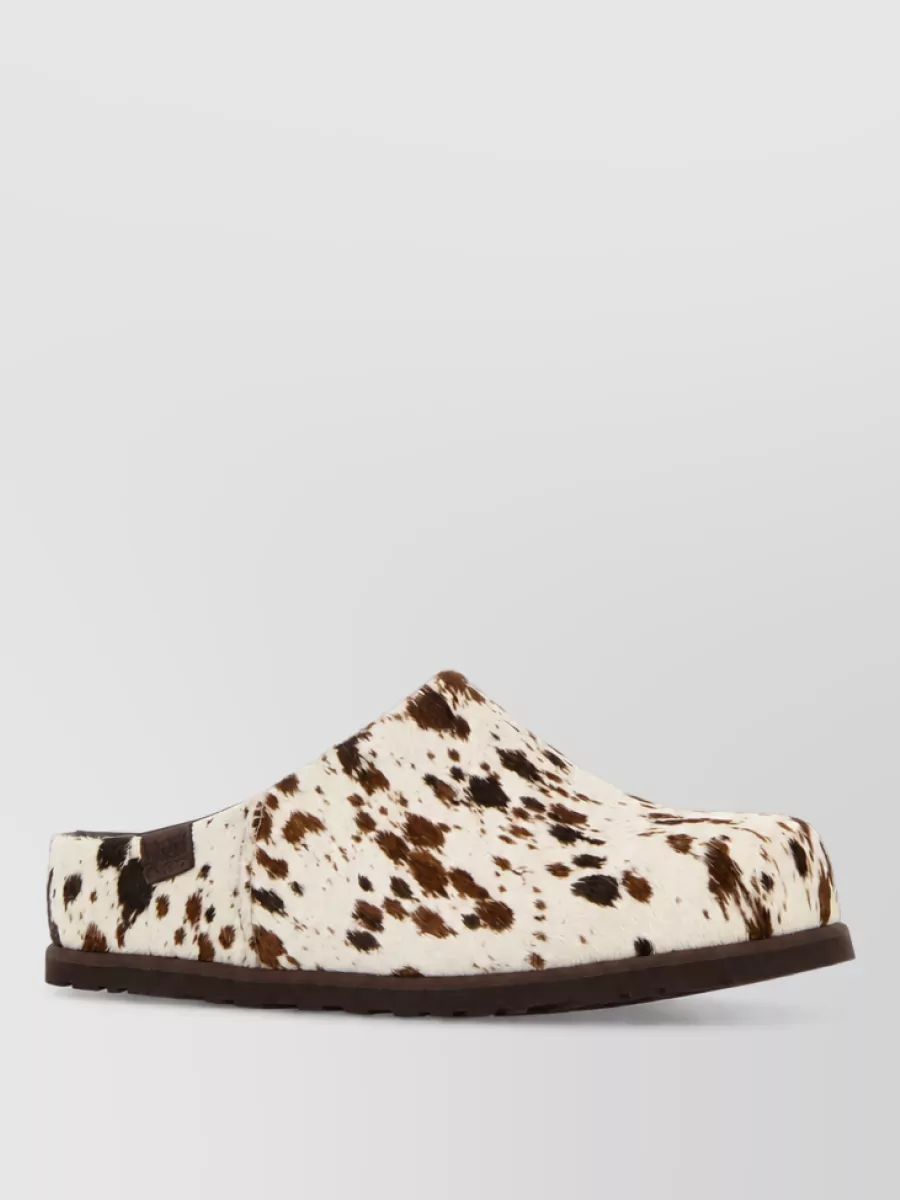 Ugg leather printed western slippers