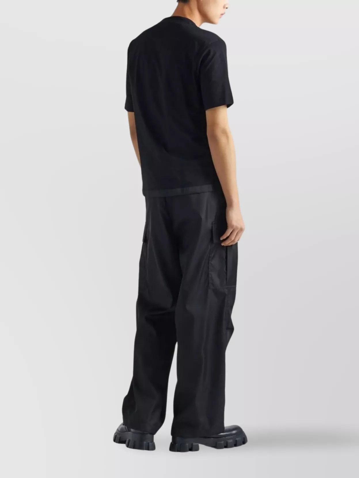 Prada Short Sleeve Crew Neck T-Shirt With Pocket