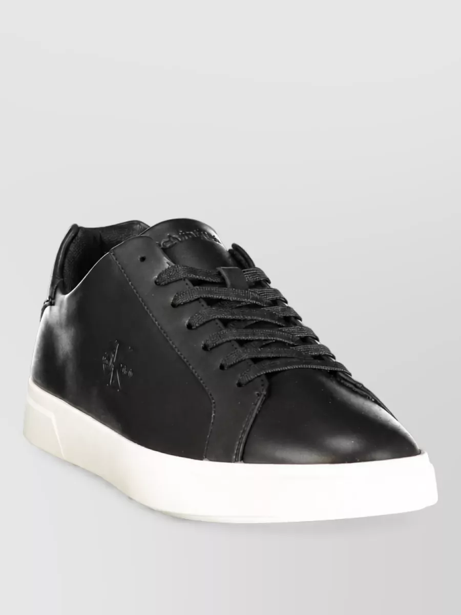 Calvin Klein leather lace-up sneakers